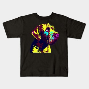 German Wirehaired Pointer Pop Art - Dog Lover Gifts Kids T-Shirt